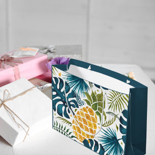 Blaues Blaues Blaues Blaues Blattwerk Große Geschenktüte