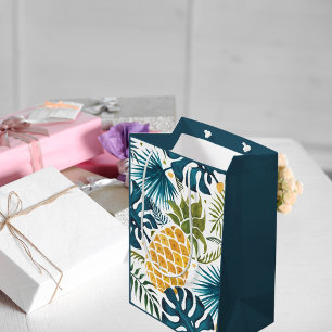 Blaues Blaues Blaues Blaues Blattwerk Mittlere Geschenktüte