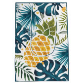 Blaues Blaues Blaues Blaues Blattwerk Mittlere Geschenktüte (Rückseite)