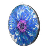 Blaues blaues blühendes Foto Dartscheibe (Vorderseite rechts)