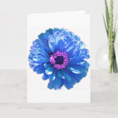 Blaues blaues blühendes Foto Karte (Vorderseite)