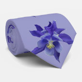 Blaues blaues Columbine Krawatte (Gerollt)