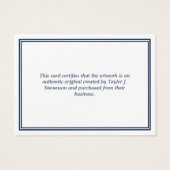 Blaues Blaues Echtheitszeugnis (Rückseite)