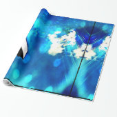 Blaues Blaues Himmelsfunkenpapier Geschenkpapier (Ungerollt)