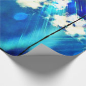 Blaues Blaues Himmelsfunkenpapier Geschenkpapier (Ecke)