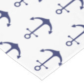 Blaues blaues Muster des Nautikankers, modern Tischdecke (Schrägansicht)