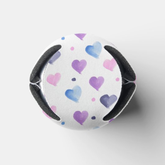 Blaues blaues Pink-Lila Muster für Wasserfarben Dosenkühler (Unterseite)