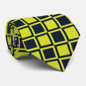 Blaues blaues Schachbrettmuster Krawatte (Gerollt)
