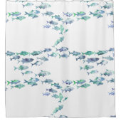 Blaues blaues Wasserzeichen Duschvorhang (Vorderseite)