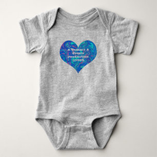 Blaues Blegum abstraktes Design Baby Strampler