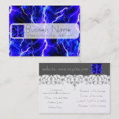 Blaues Blitz-Muster Visitenkarte (Vorne/Hinten)