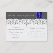 Blaues Blitz-Muster Visitenkarte (Rückseite)