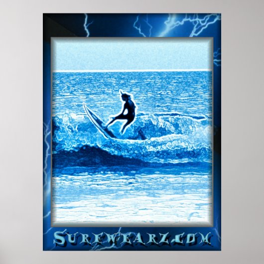 Blaues Blitzgerät Poster (Vorne)