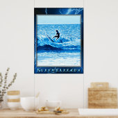 Blaues Blitzgerät Poster (Küche)