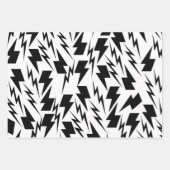 Blaues Blitzschwarz Hintergrund Y2K Muster Geschenkpapier Set (Vorderseite 2)