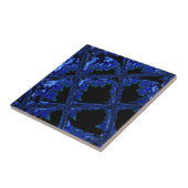 Blaues Blockdesign Fliese (Seite)