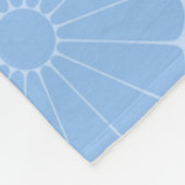 Blaues Blume-Muster Fleecedecke (Ecke)