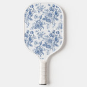 Blaues Blume-Muster Pickleball Schläger (Rückseite)