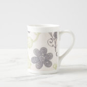 Blaues Blume-Muster Porzellantasse (Rechts)