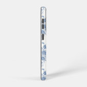 Blaues Blume-Muster Samsung Galaxy Hülle (Rechte Seite)