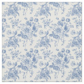 Blaues Blume-Muster Stoff (Muster)
