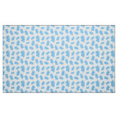 Blaues Blume-Muster Stoff (Fat Quarter (45,7 x 55,9 cm))