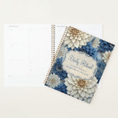 Blaues Blumen-Journal-Planer-Notizbuch Planer (Anzeige)