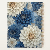 Blaues Blumen-Journal-Planer-Notizbuch Planer (Rückseite)