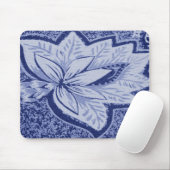 Blaues Blumen Mousepad (Mit Mouse)