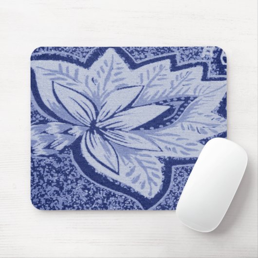 Blaues Blumen Mousepad (Mit Mouse)