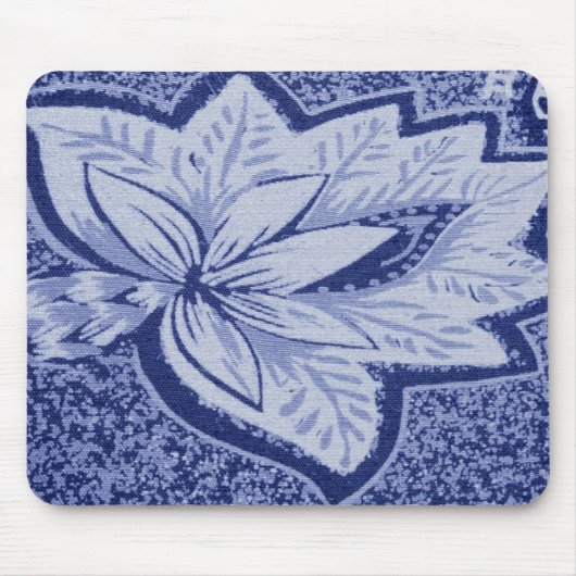 Blaues Blumen Mousepad (Vorne)