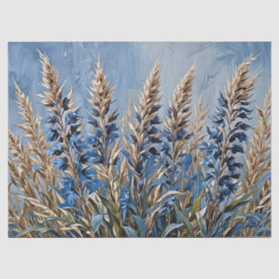 Blaues Blumen- Pampasgras Seidenpapier