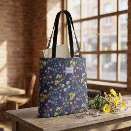 Blaues Blumen-Schleife Chic Trendige einzigartige Tasche