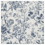 Blaues Blumen-Toile-Zweig-Muster Stoff (Muster)