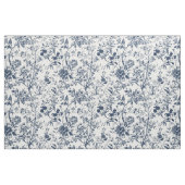 Blaues Blumen-Toile-Zweig-Muster Stoff (Fat Quarter (45,7 x 55,9 cm))