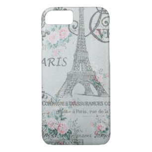 blaues Blumen Turms Shabby Chicparis Eiffel Case-Mate iPhone Hülle