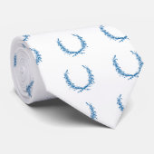 Blaues Blumendesign Krawatte (Gerollt)