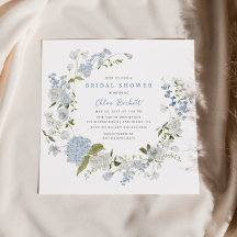 Blaues Blumendraht-Brautparty