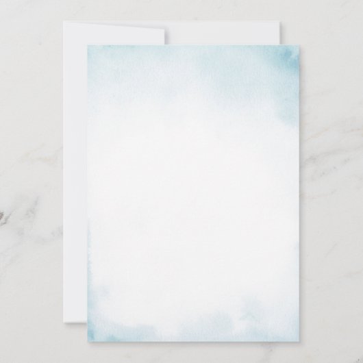 Blaues Blumeneis Creme Scooper-Brautparty Einladung (Rückseite)