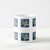 Blaues Blumenfliesenmuster Kaffeetasse (Mittel)