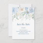 Blaues Blumenfoto - Save-the-Date (Vorderseite)