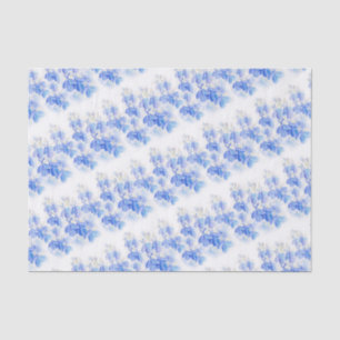 Blaues Blumenlobelia-Aquarellkunst-Seidenpapier Seidenpapier