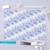 Blaues Blumenlobelia-Aquarellkunst-Seidenpapier Seidenpapier (Handwerk)