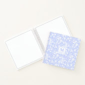 Blaues Blumenmonogramm Notizbuch Journal (Innenseite)