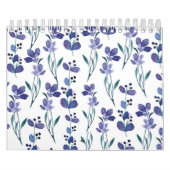 Blaues Blumenmuster 2026 Kalender (Titelbild)