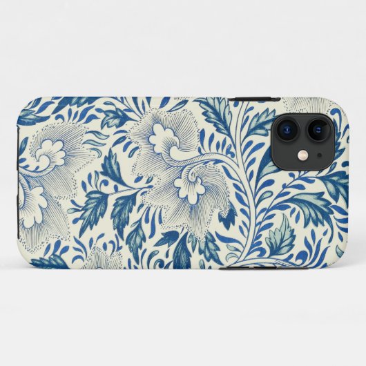 Blaues Blumenmuster Antikes asiatisches Design Case-Mate iPhone Hülle (Rückseite (Horizontal))