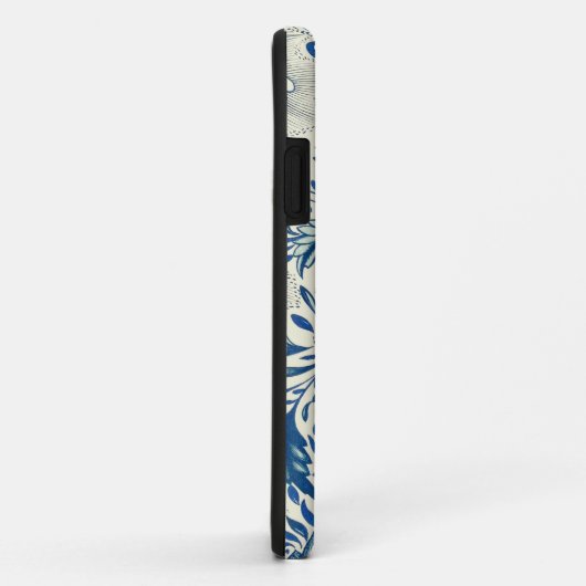 Blaues Blumenmuster Antikes asiatisches Design Case-Mate iPhone Hülle (Hinten/Rechts)