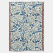 Blaues Blumenmuster Antikes asiatisches Design Decke (Vorderseite Vertikal)