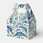 Blaues Blumenmuster Antikes asiatisches Design Geschenkschachtel (Rückseite)