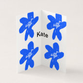 Blaues Blumenmuster Aquarellmuster (Innenseite)